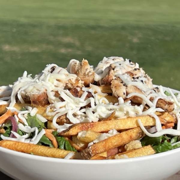 Plated chicken salad at McKinley's at the Huntingdon Country Club