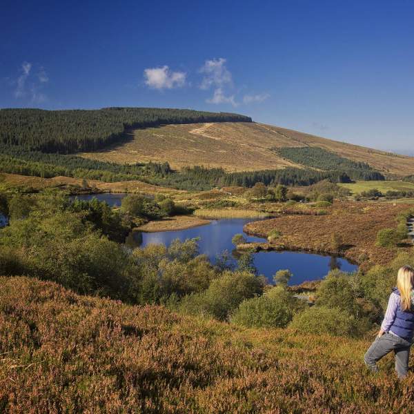 couple enjoying the view of Gortin Lake