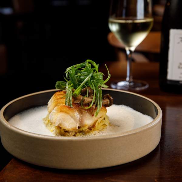 Fish entree at The Ravenous Pig