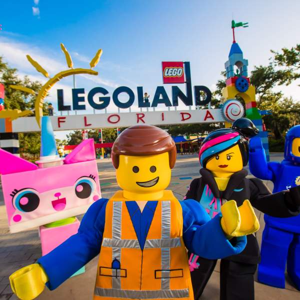 LEGOLAND Florida Resort Entrance with The LEGO Movie characters.