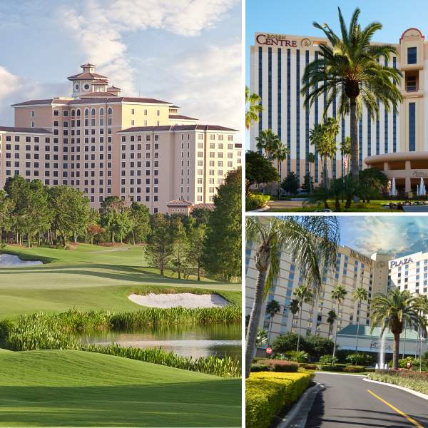 Rosen Hotels & Resorts collage of all three properties