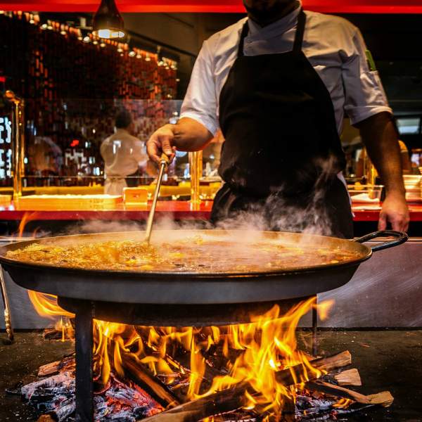 JALEO at Disney Springs preparing Paella