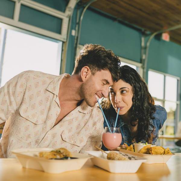 Romantic Couple at A La Cart