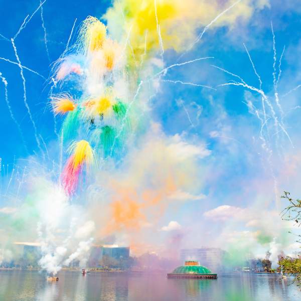 Daytime Fireworks at Lake Eola