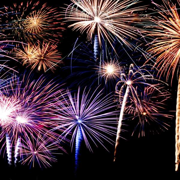 Fireworks in the night sky