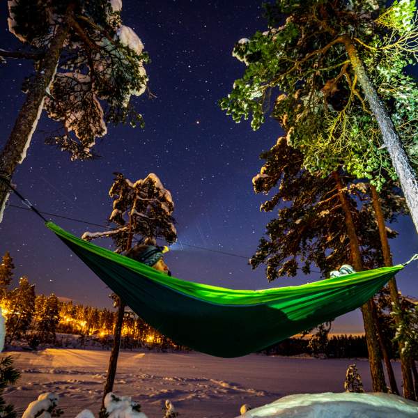 Hengekøye vinter Haldenkanalen