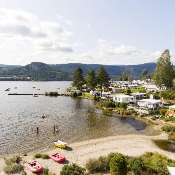 Buttingsrud Camping, en sommerdag i 2017
