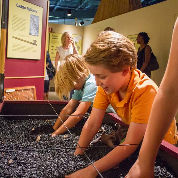 Children playing at Louisiana State Oil and Gas Museum in Oil City, La.