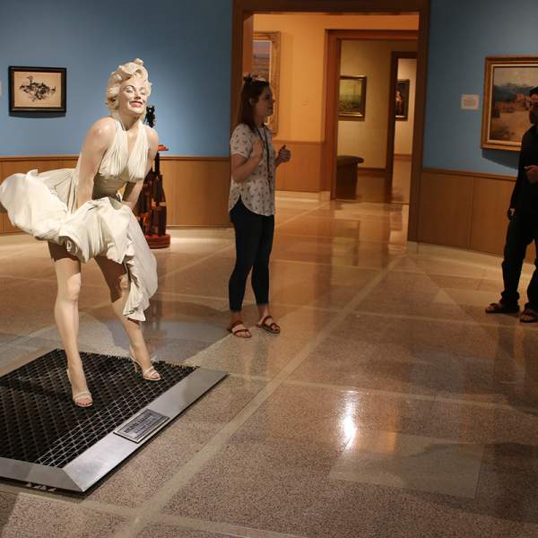 Marilyn Monroe in white dress statue at R.W. Norton Art Gallery in Shreveport, La.