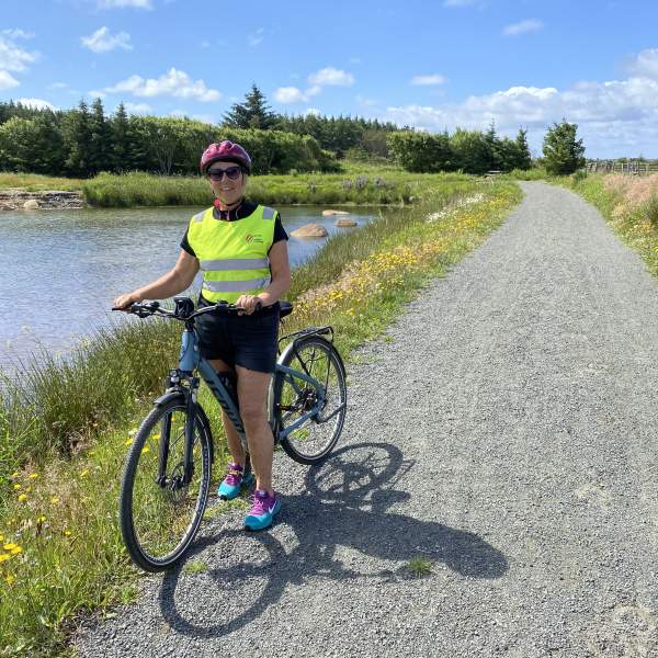 Anne L. Kolnes sykler Vita Velo på Lista