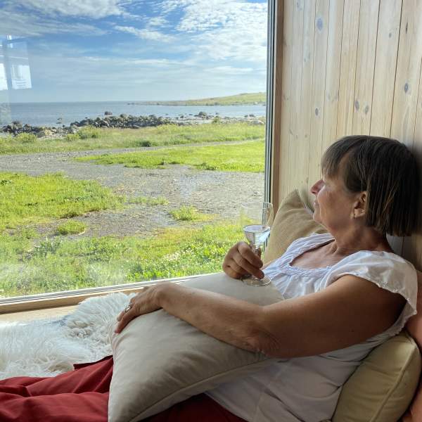 Nydelig utsikt. The Longhouse at Lista.