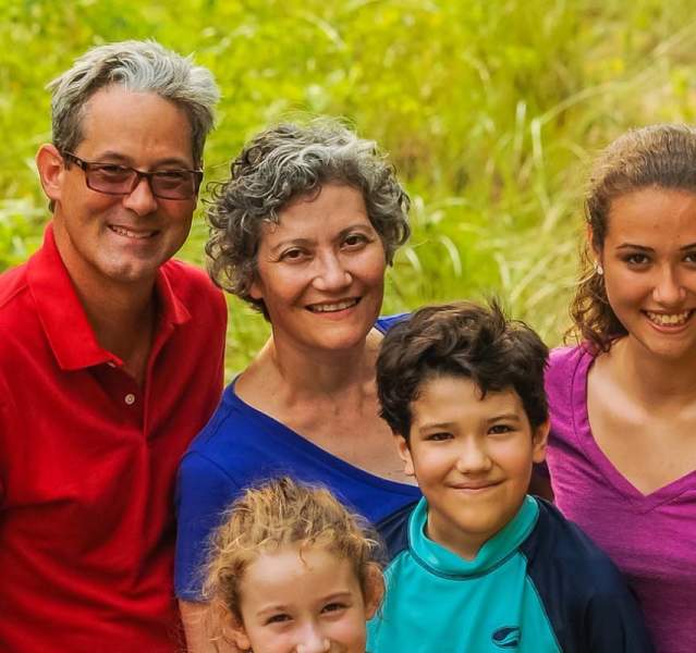 Family on Dunes Trail