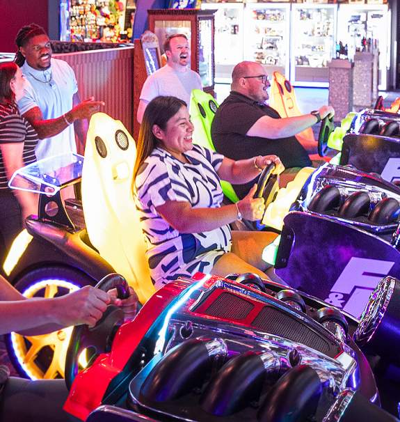 Group at BIG! Best in Games arcade