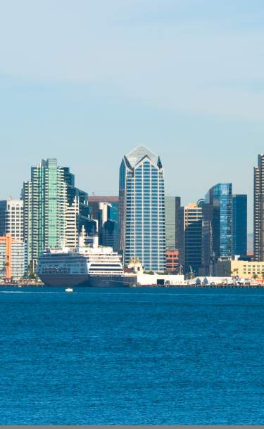 Cruise ship on San Diego Bay
