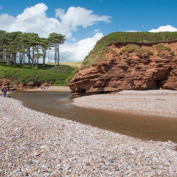 budleigh pebble beds view