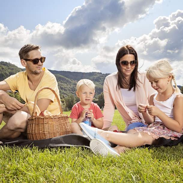 familie i park