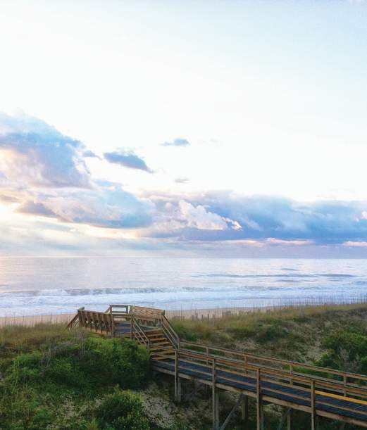 Wooden Path Leading to Avon Beach on The Outer Banks