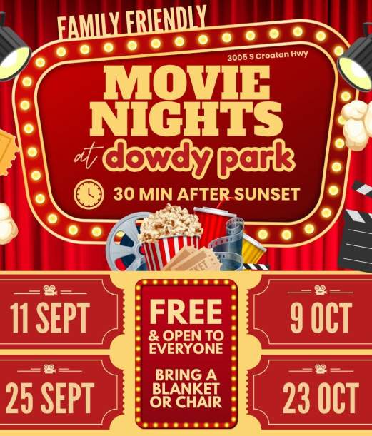 FALL MOVIE NIGHTS AT DOWDY PARK