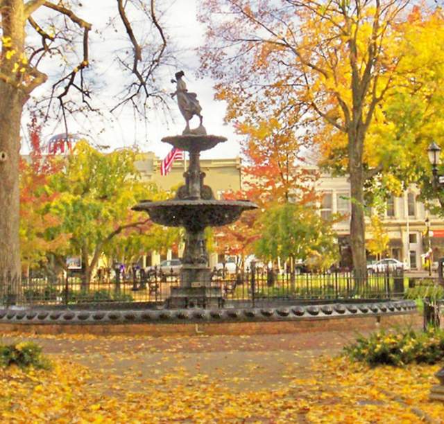 Fountain Square in Fall