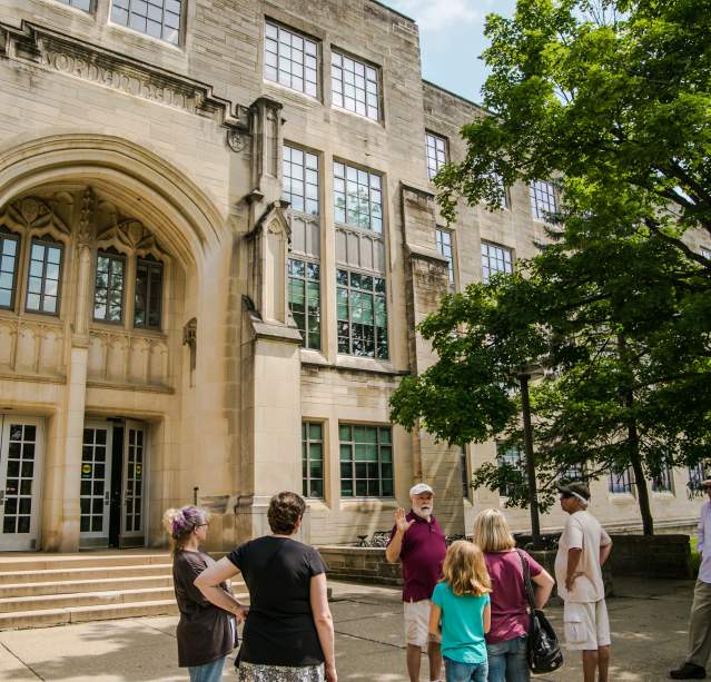 A limestone tour on Indiana University's campus