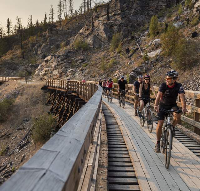 Myra Canyon Trestles: Group Bike Tour