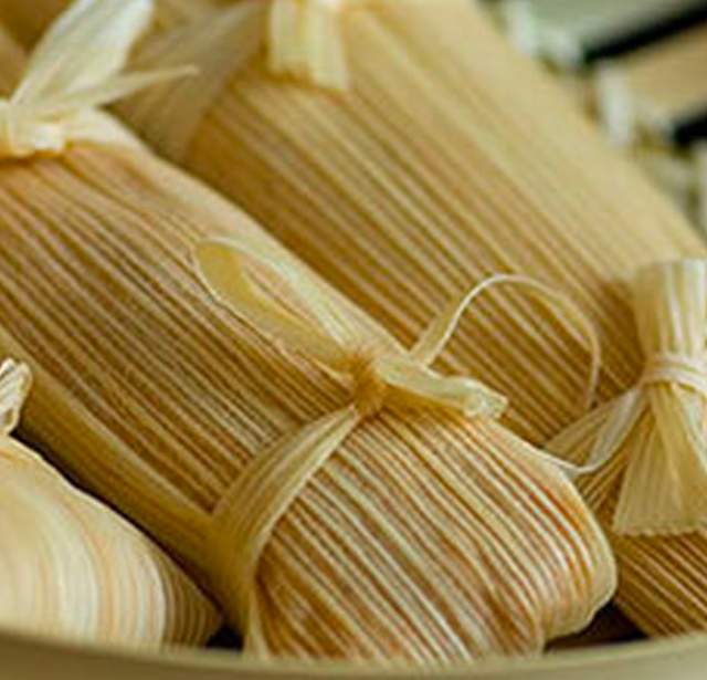 Group of husked tamales