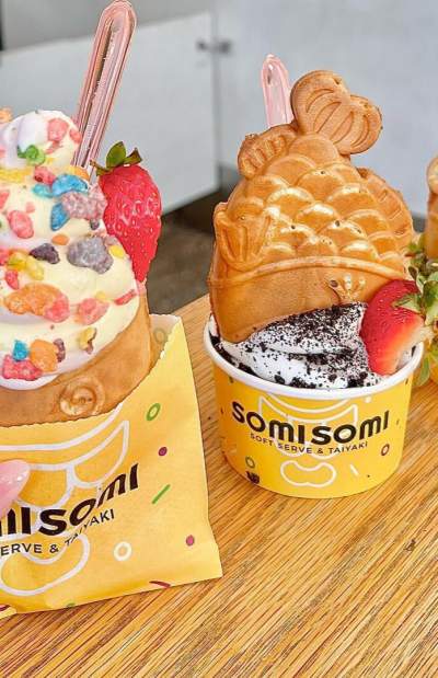 SOmi Somi Takayaki soft serve ice cream