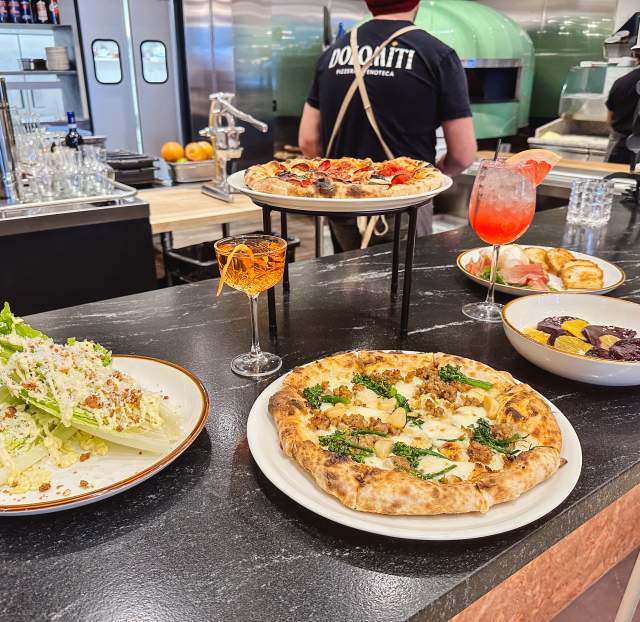 Dishes of food at Dolomiti.