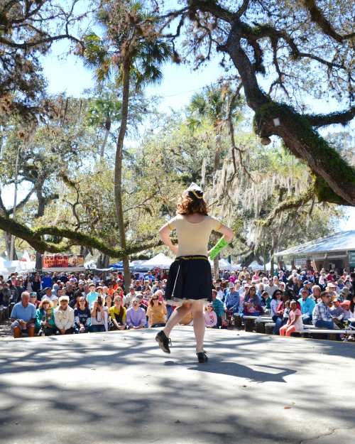 La Belle annual Swamp Cabbage Festival features dancers and armadillo races.
