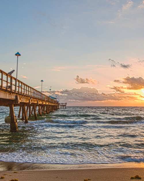 Sunrise at the pier, Lauderdale by the Sea