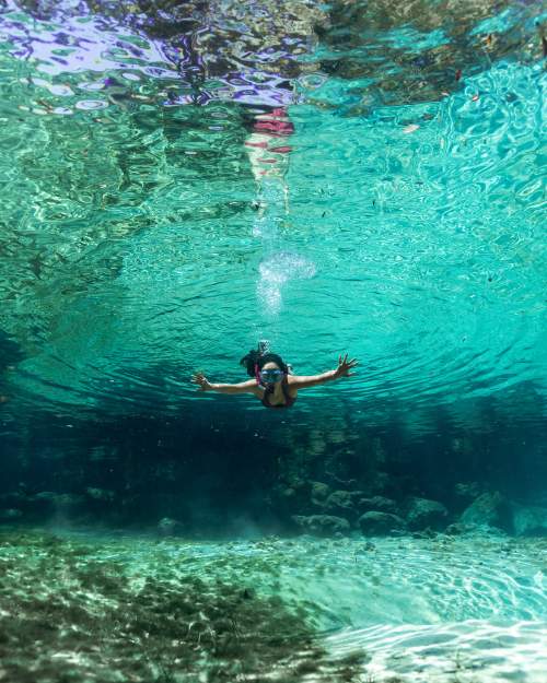 woman snorkeling