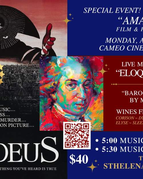 AMADEUS + Live Mozart: Film & Fundraiser at the Cameo