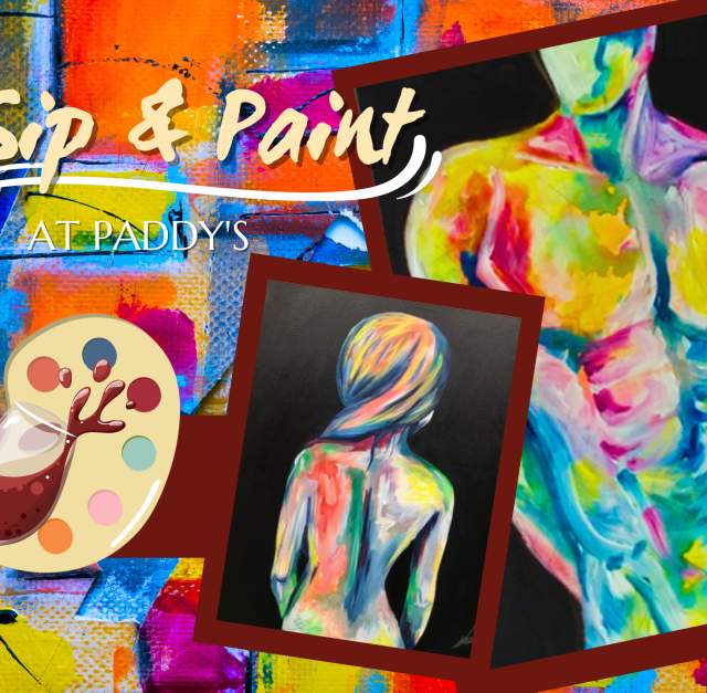 Sip & Paint at Paddy's with Wine & Design ~ '50 Shades'