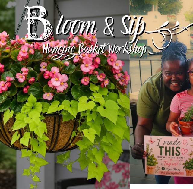 The Tipsy Gardener presents Bloom & Sip Hanging Basket Workshop