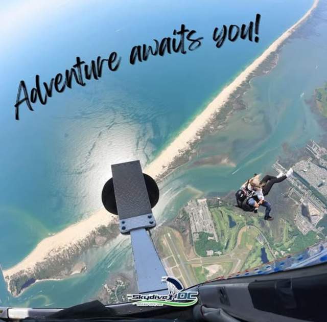 120 MPH Tandem Skydive Over The Beach - Save $20