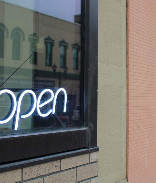 Neon Open Sign at Graced