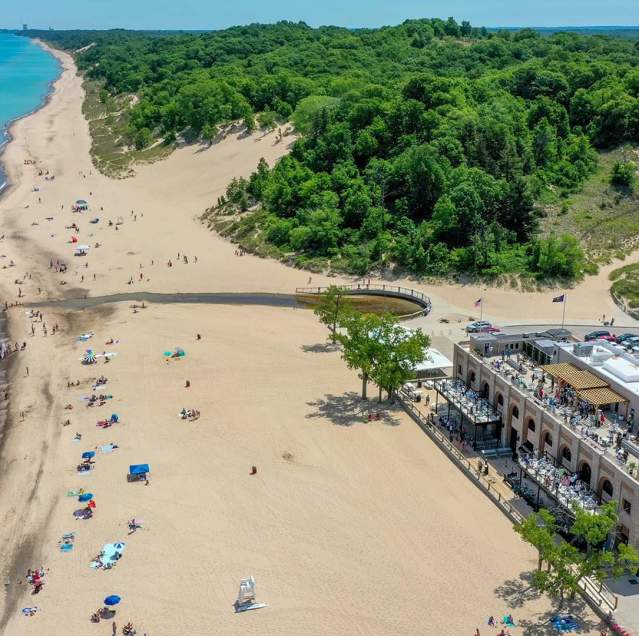 Indiana Dunes State Park aerial photo