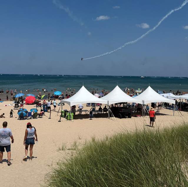 Gary Air Show on the beach