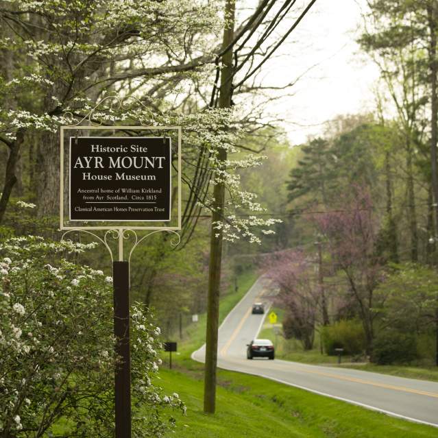 Historic Ayr Mount Sign Near Road