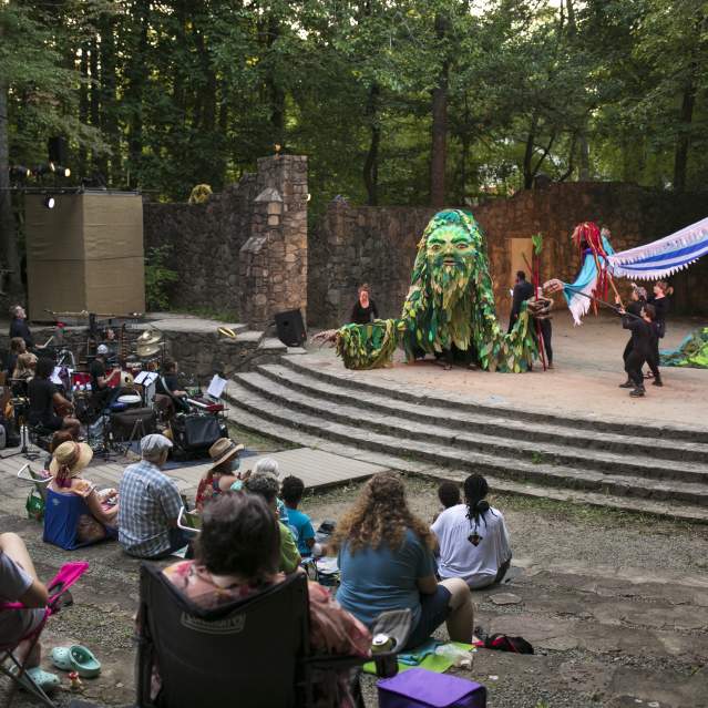 Paperhand Puppet Intervention show at Forest Theatre