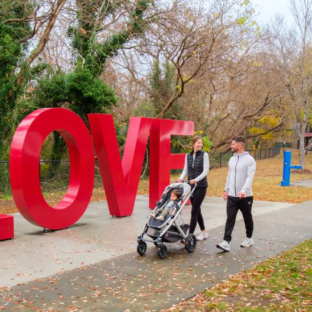 LOVE Sign Riverwalk Trail