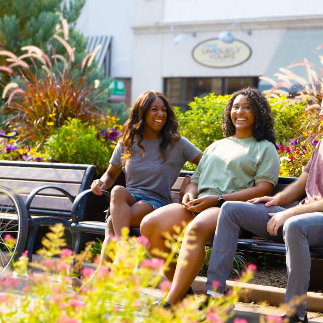People Sitting in Downtown