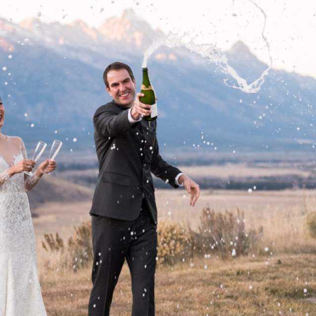 Bride & Groom toast