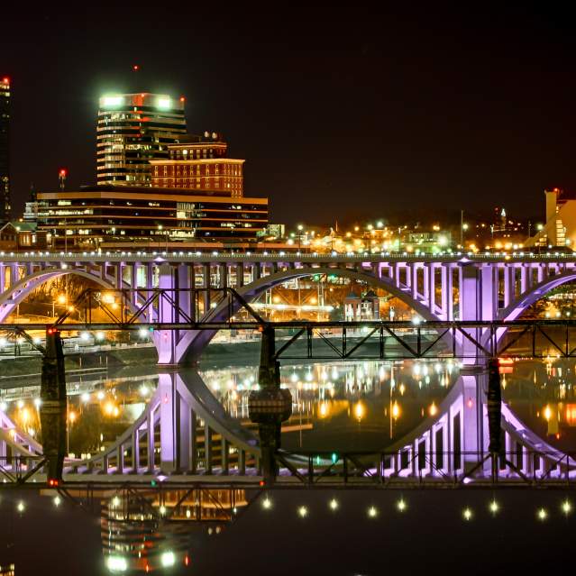 Downtown Knoxville Skyline at Night