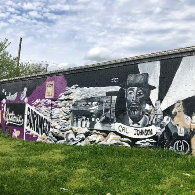 Cal Johnson/Historic Burlington Mural
