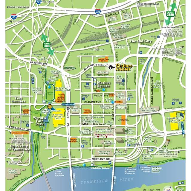 Downtown Knoxville Map