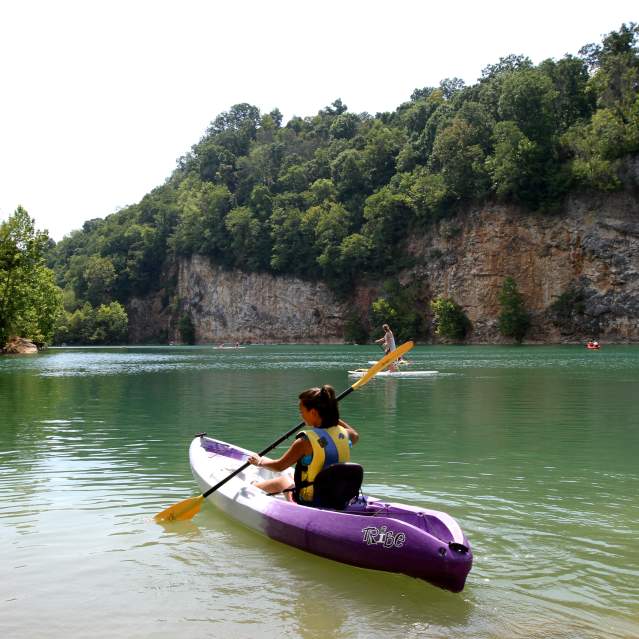 Kayaking in Ijams Quarry