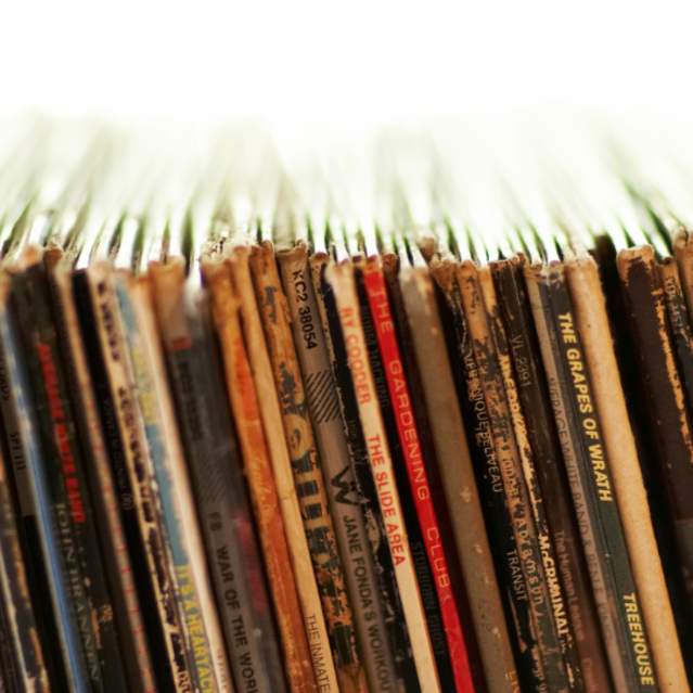 Records stacked vertically