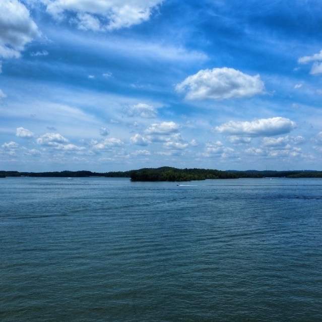 People boating on Tellico Lake near Knoxville, TN