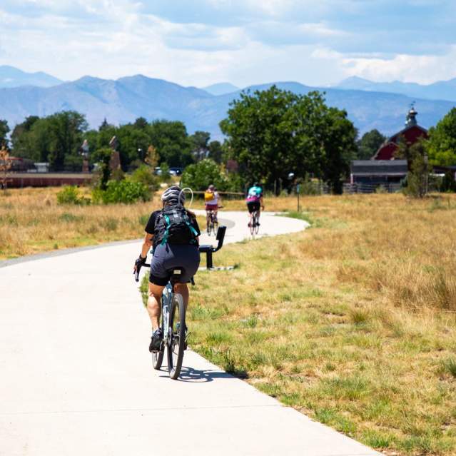 Cycling on the greenway